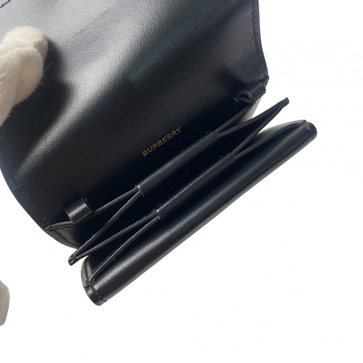 美品 バーバリー Burberry レディース 二つ折り財布 チェーンショルダー 斜めがけ クロスボディ