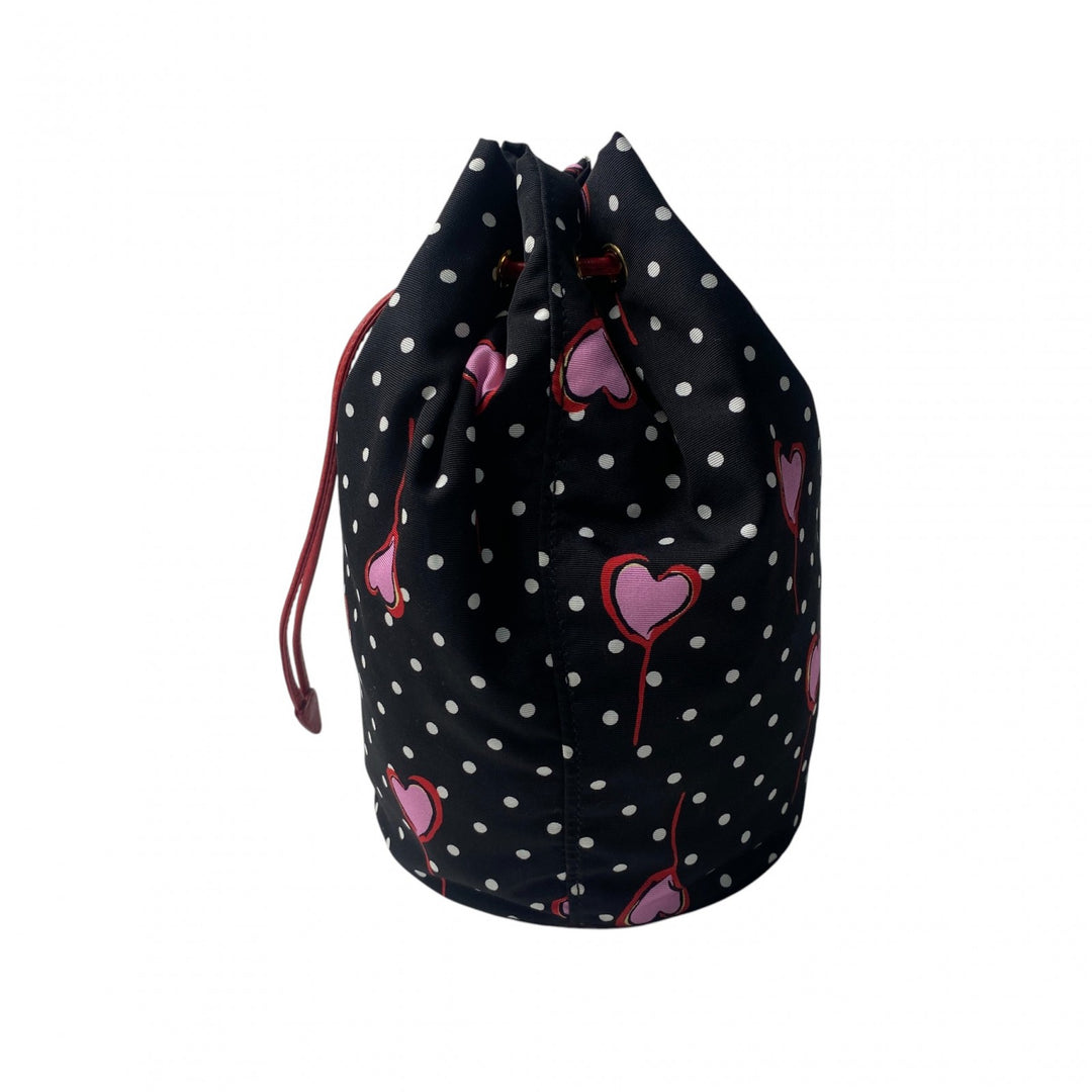 美品 ミュウミュウ MIUMIU レディース 巾着 ポーチ ハート