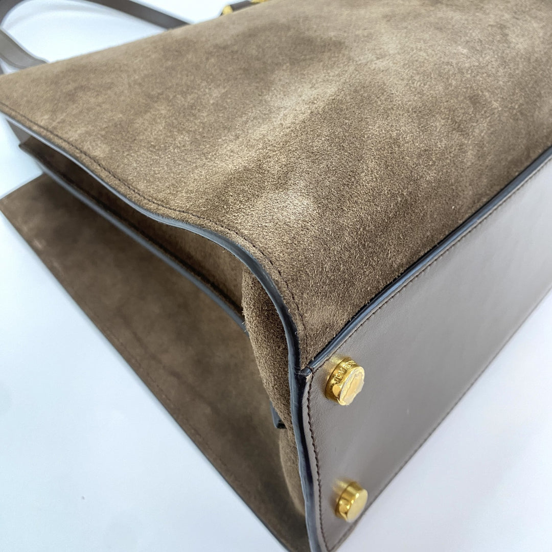 トムフォード TOM FORD レディース L1342T スエード トートバッグ T金具　A4収納