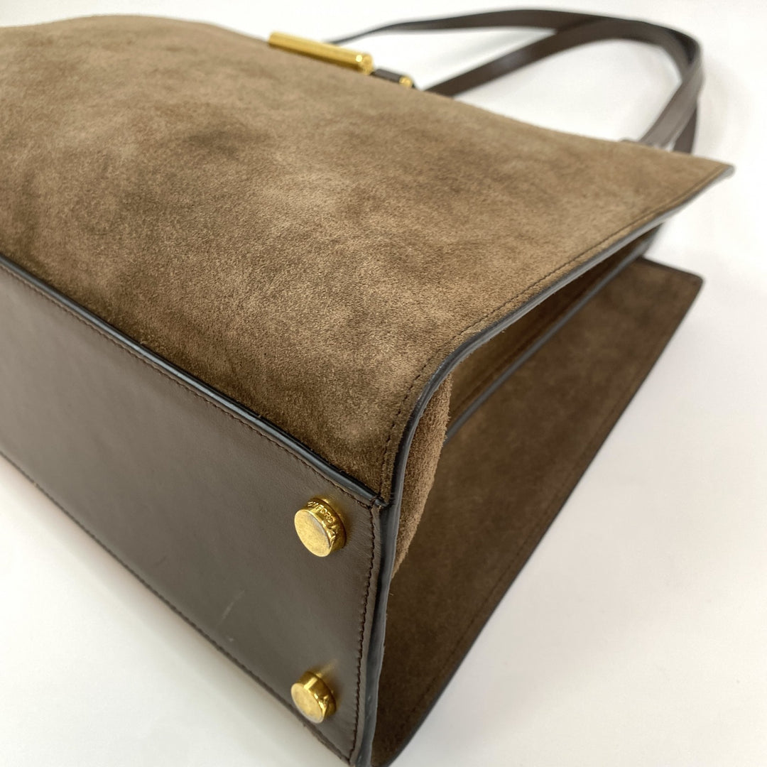 トムフォード TOM FORD レディース L1342T スエード トートバッグ T金具　A4収納