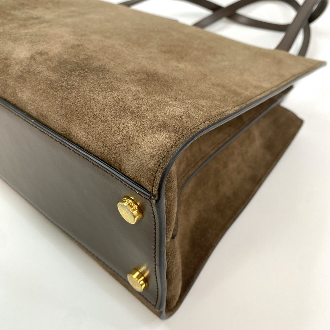 トムフォード TOM FORD レディース L1342T スエード トートバッグ T金具　A4収納