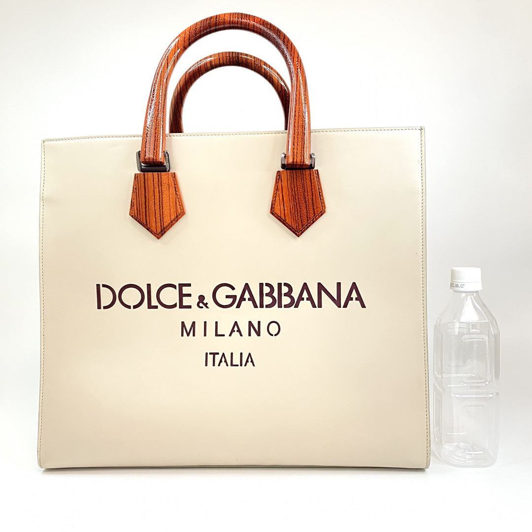 ドルチェアンドガッバーナ D&G メンズ 2way ショルダーバッグ トートバッグ　ウッド　レザー