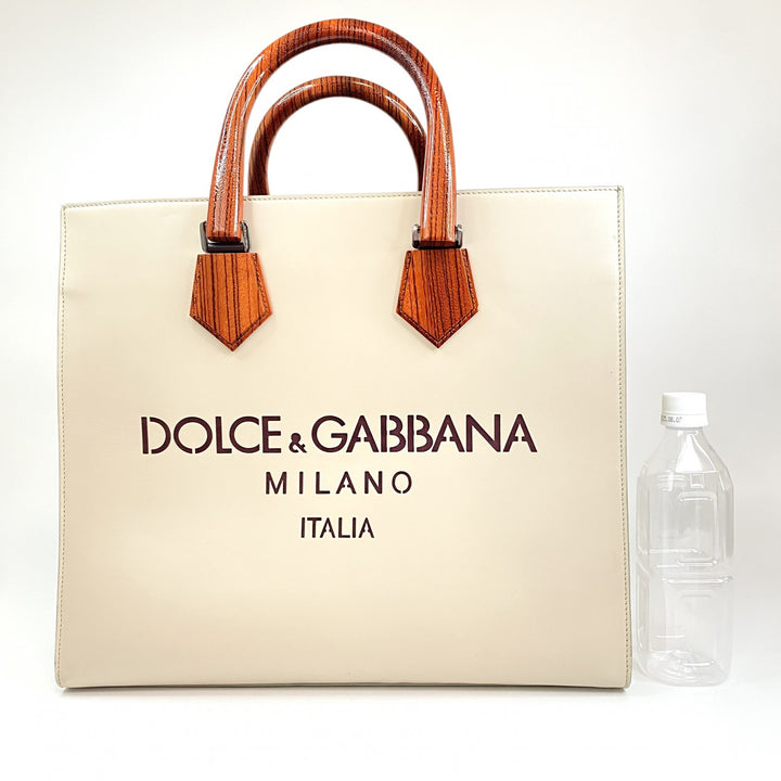 ドルチェアンドガッバーナ D&G メンズ 2way ショルダーバッグ トートバッグ　ウッド　レザー