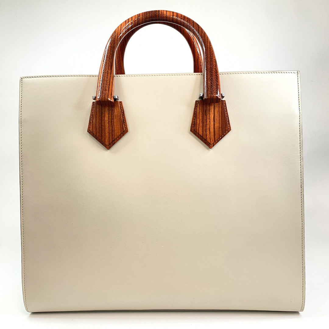 ドルチェアンドガッバーナ D&G メンズ 2way ショルダーバッグ トートバッグ　ウッド　レザー