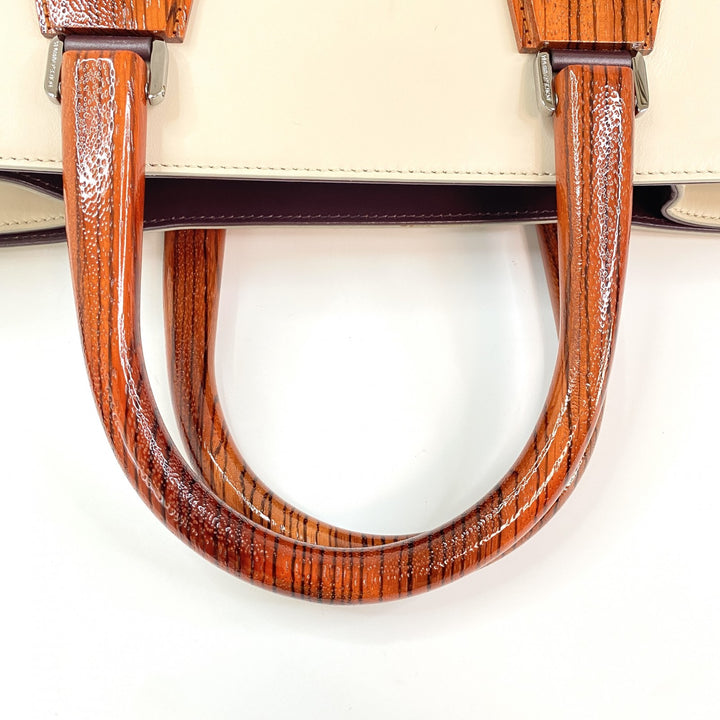 ドルチェアンドガッバーナ D&G メンズ 2way ショルダーバッグ トートバッグ　ウッド　レザー