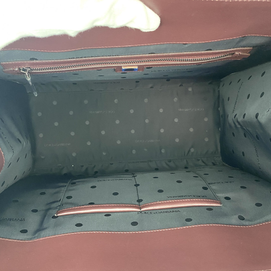 ドルチェアンドガッバーナ D&G メンズ 2way ショルダーバッグ トートバッグ　ウッド　レザー