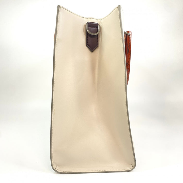 ドルチェアンドガッバーナ D&G メンズ 2way ショルダーバッグ トートバッグ　ウッド　レザー