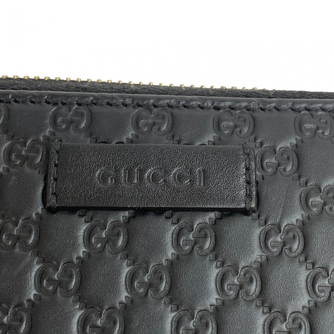 美品 グッチ GUCCI メンズ マイクログッチ ラウンドファスナー 長財布 449391
