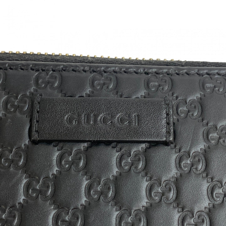 美品 グッチ GUCCI メンズ マイクログッチ ラウンドファスナー 長財布 449391