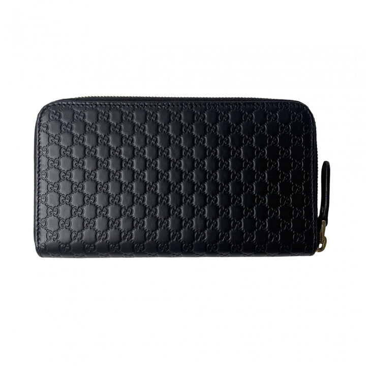 美品 グッチ GUCCI メンズ マイクログッチ ラウンドファスナー 長財布 449391