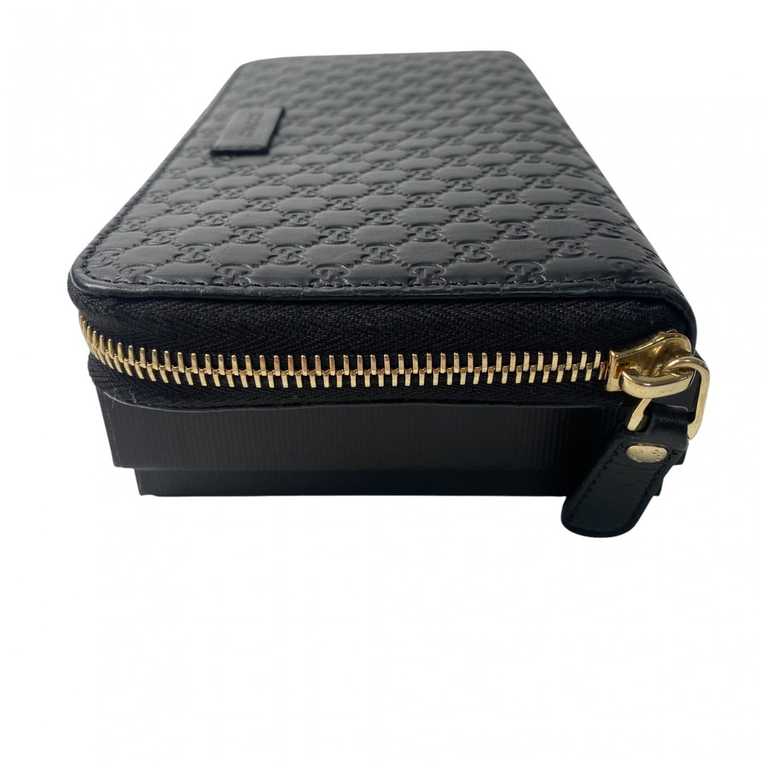 美品 グッチ GUCCI メンズ マイクログッチ ラウンドファスナー 長財布 449391