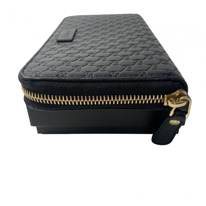 美品 グッチ GUCCI メンズ マイクログッチ ラウンドファスナー 長財布 449391