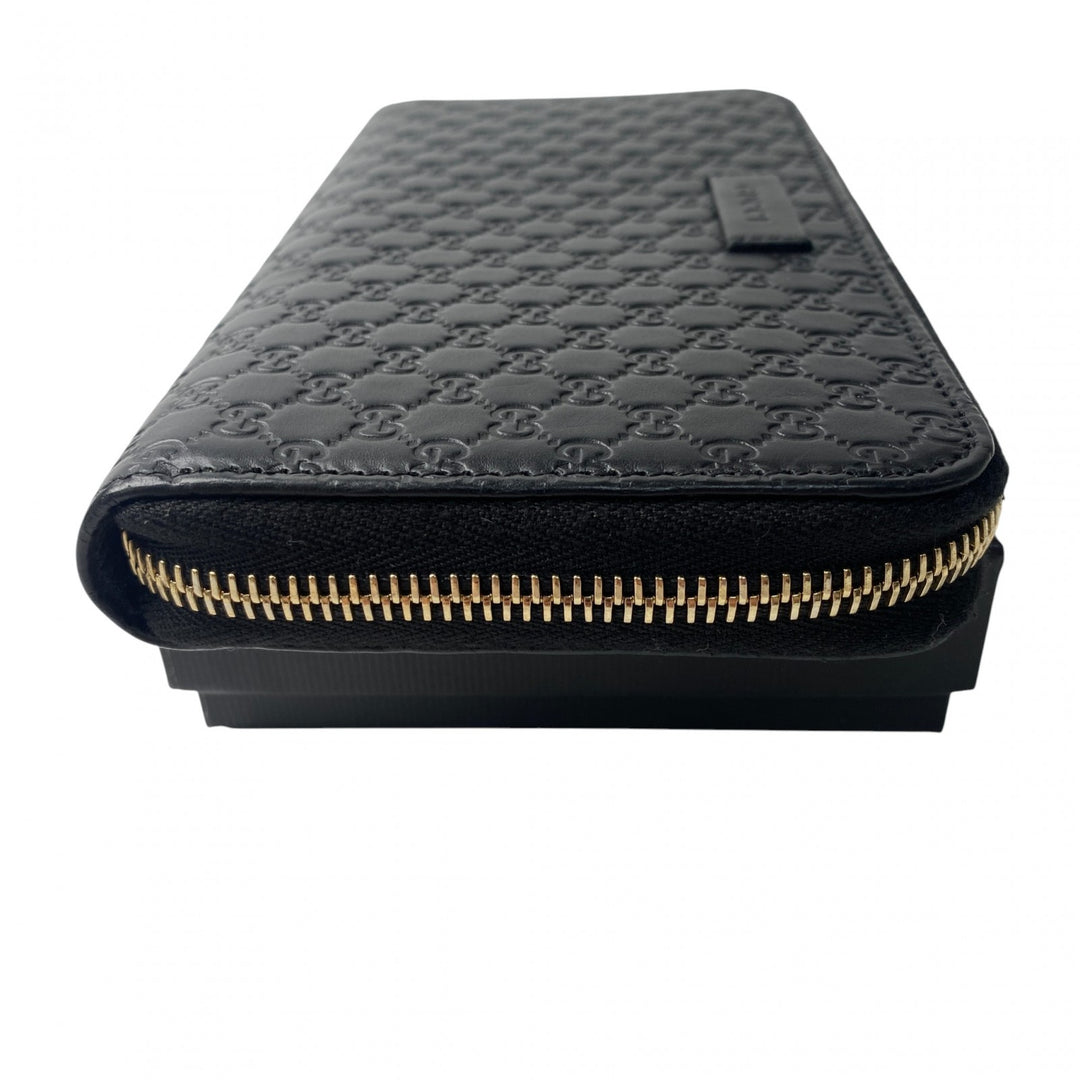 美品 グッチ GUCCI メンズ マイクログッチ ラウンドファスナー 長財布 449391