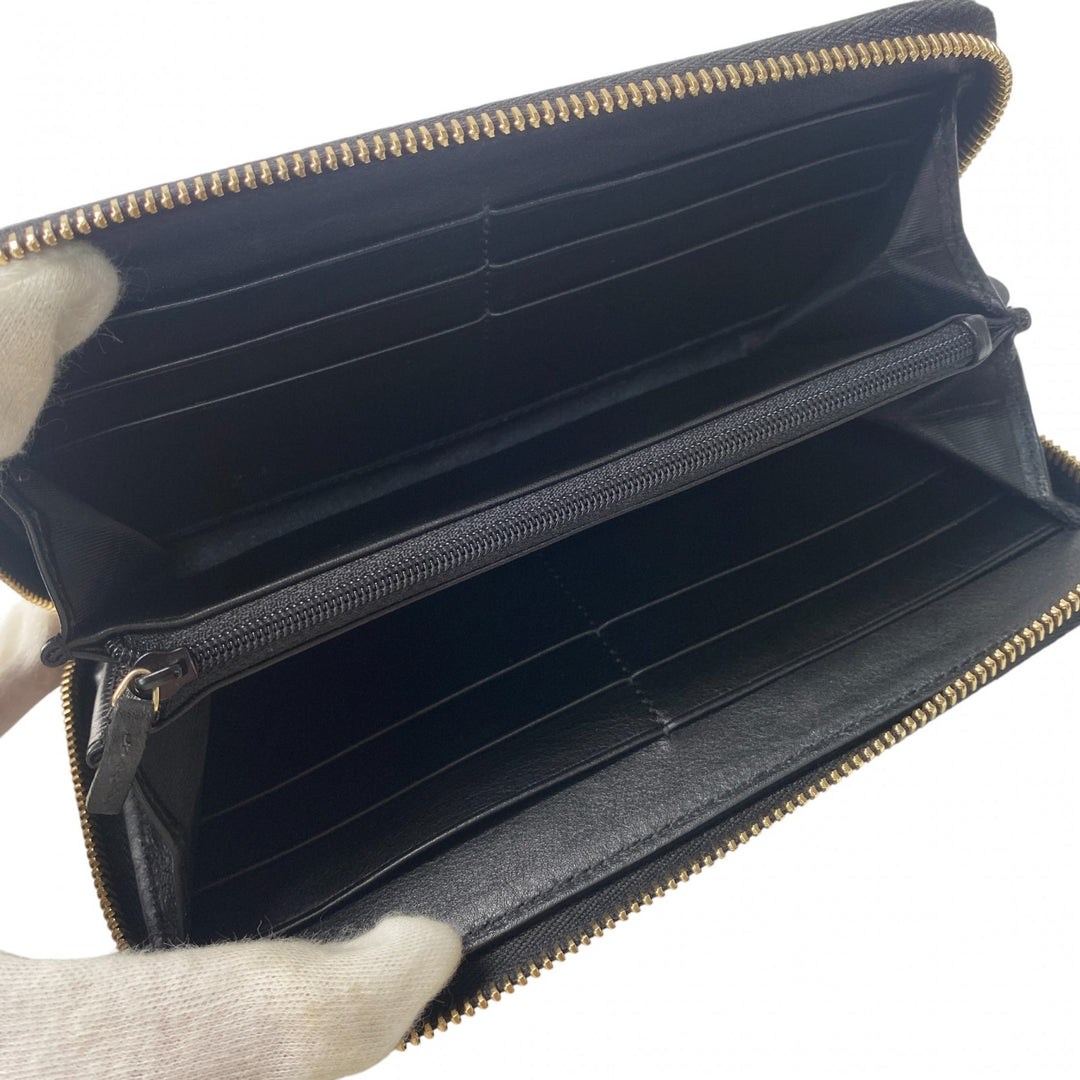 美品 グッチ GUCCI メンズ マイクログッチ ラウンドファスナー 長財布 449391