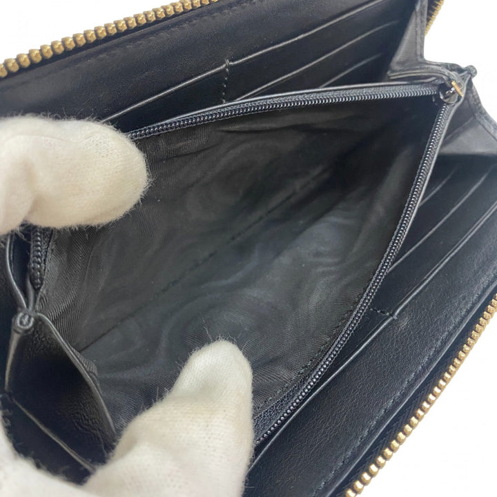 美品 グッチ GUCCI メンズ マイクログッチ ラウンドファスナー 長財布 449391