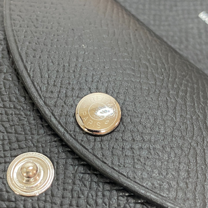 未使用 エルメス HERMES レディース ガルヴィデュオ コインケース 黒 エプソン B刻印