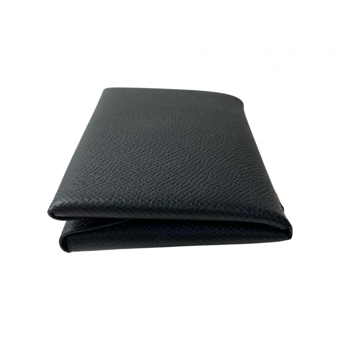 未使用 エルメス HERMES レディース ガルヴィデュオ コインケース 黒 エプソン B刻印