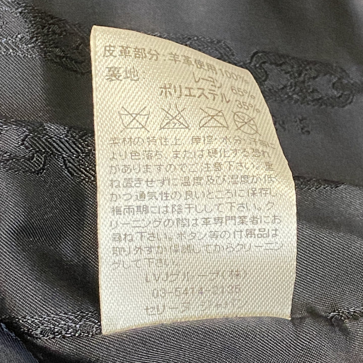 美品 セリーヌ CELINE レディース ラム レザー ライダースジャケット 40