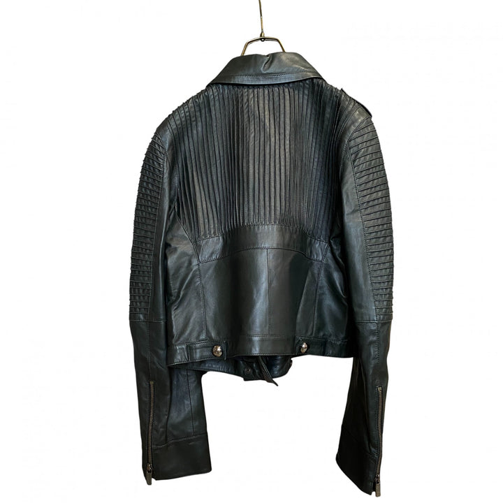 美品 セリーヌ CELINE レディース ラム レザー ライダースジャケット 40