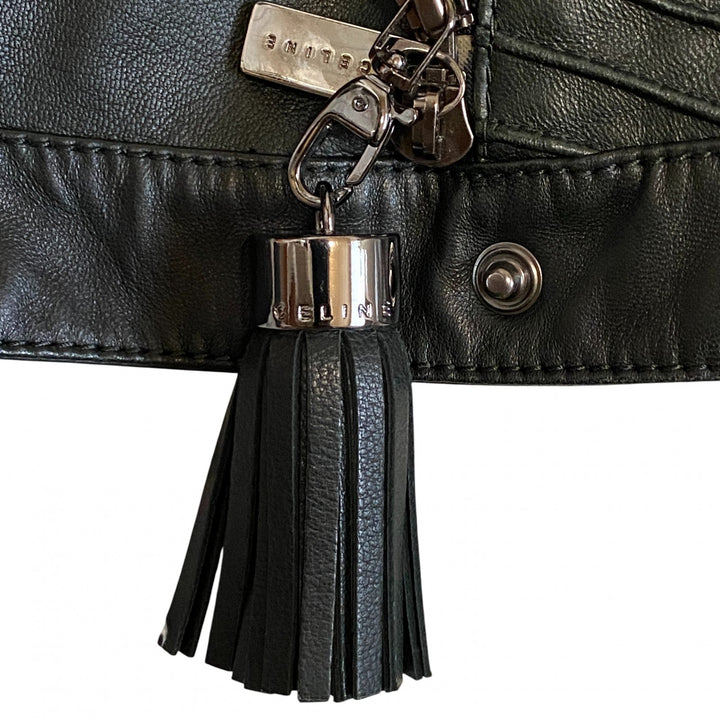 美品 セリーヌ CELINE レディース ラム レザー ライダースジャケット 40