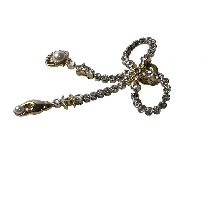 未使用 シャネル CHANEL レディース リボン ココマーク マリンモチーフ ピンブローチ ABE987 I25C