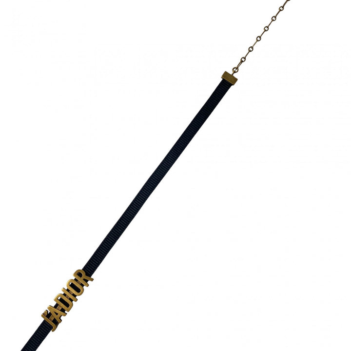 美品 ディオール J.A DIOR レディース チョーカー ゴールド ブラック