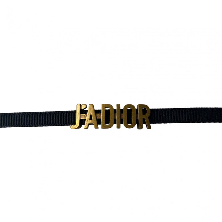 美品 ディオール J.A DIOR レディース チョーカー ゴールド ブラック