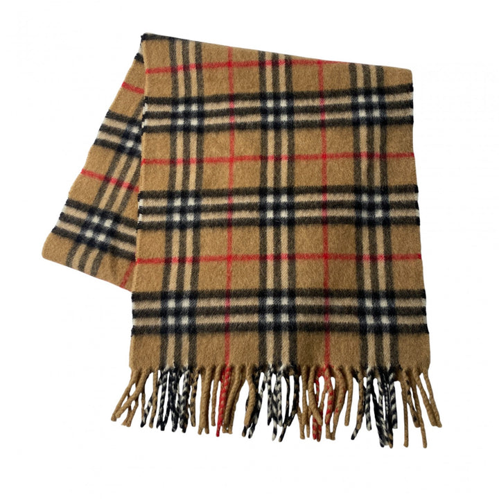 美品 バーバリー Burberry レディース ノバチェック柄 マフラー　カシミヤ