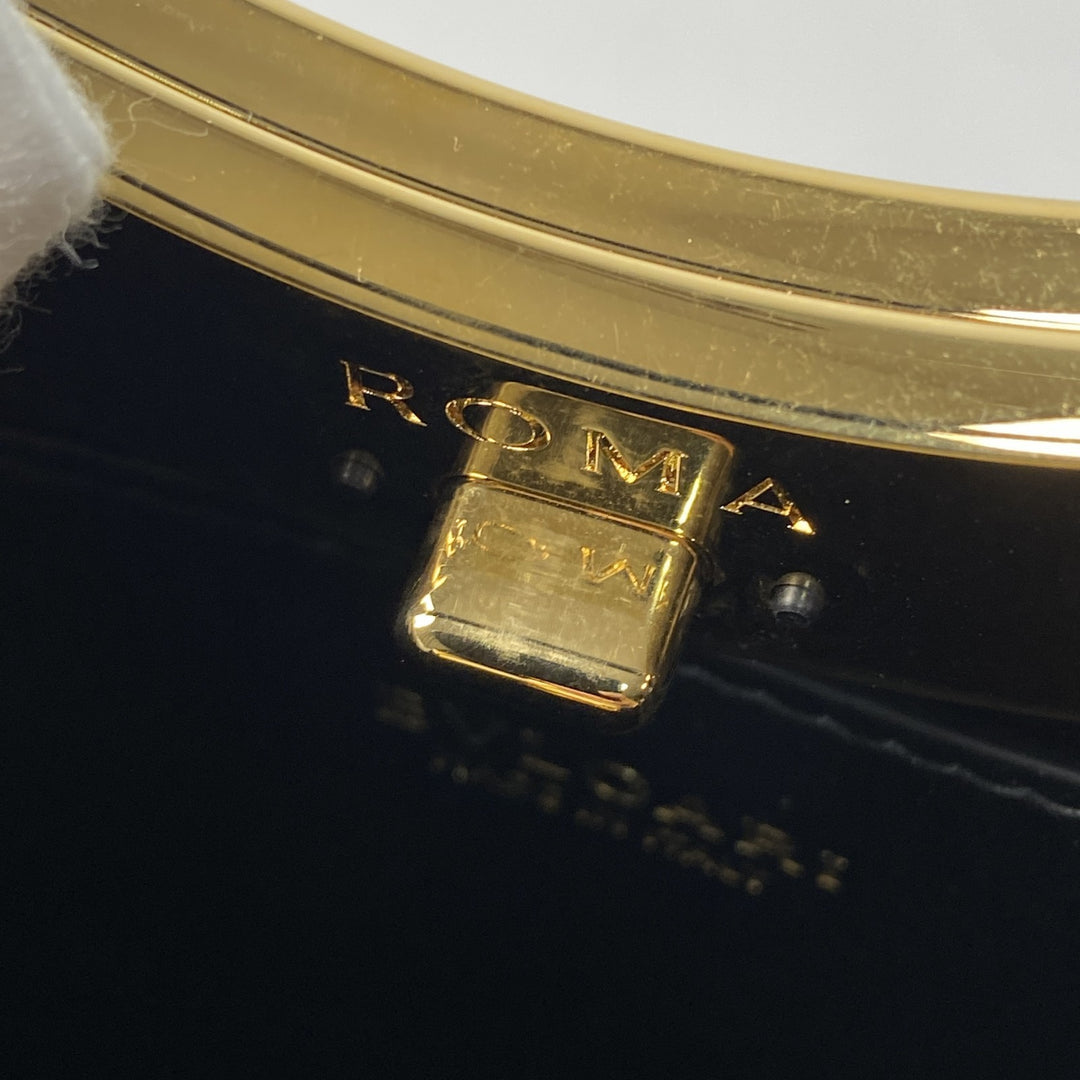 美品 ブルガリ BVLGARI レディース ローマ スモール トップハンドル 2way ハンドバッグ ショルダーバッグ