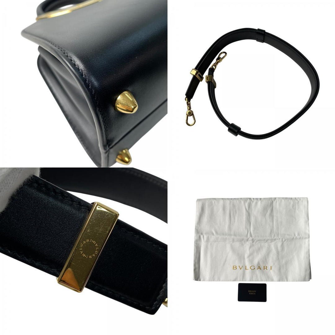 美品 ブルガリ BVLGARI レディース ローマ スモール トップハンドル 2way ハンドバッグ ショルダーバッグ