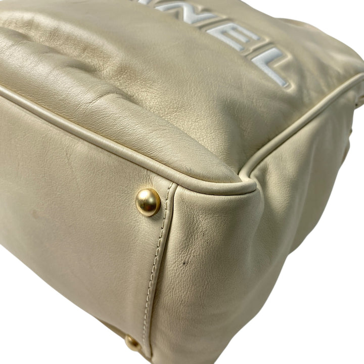 シャネル CHANEL レディース カメリア トートバッグ ラムスキン 7番 肩がけ