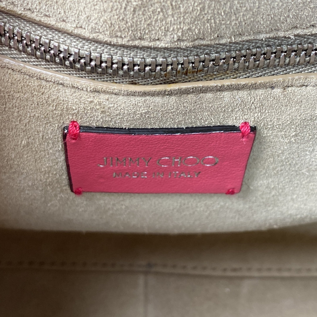美品 ジミーチュウ JIMMY CHOO レディース ボーリングバッグ 2way ハンドバッグ ショルダーバッグ 斜めがけ クロスボディ