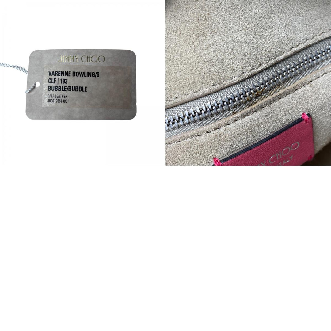 美品 ジミーチュウ JIMMY CHOO レディース ボーリングバッグ 2way ハンドバッグ ショルダーバッグ 斜めがけ クロスボディ