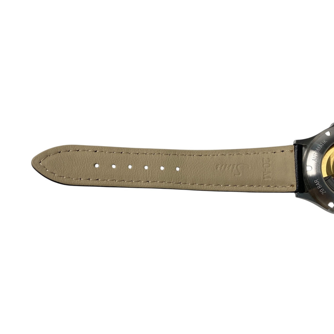 美品 ジン Sinn メンズ 556A インストゥルメント オートマ 裏スケ 黒文字盤 SS