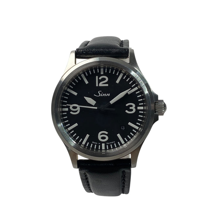 美品 ジン Sinn メンズ 556A インストゥルメント オートマ 裏スケ 黒文字盤 SS