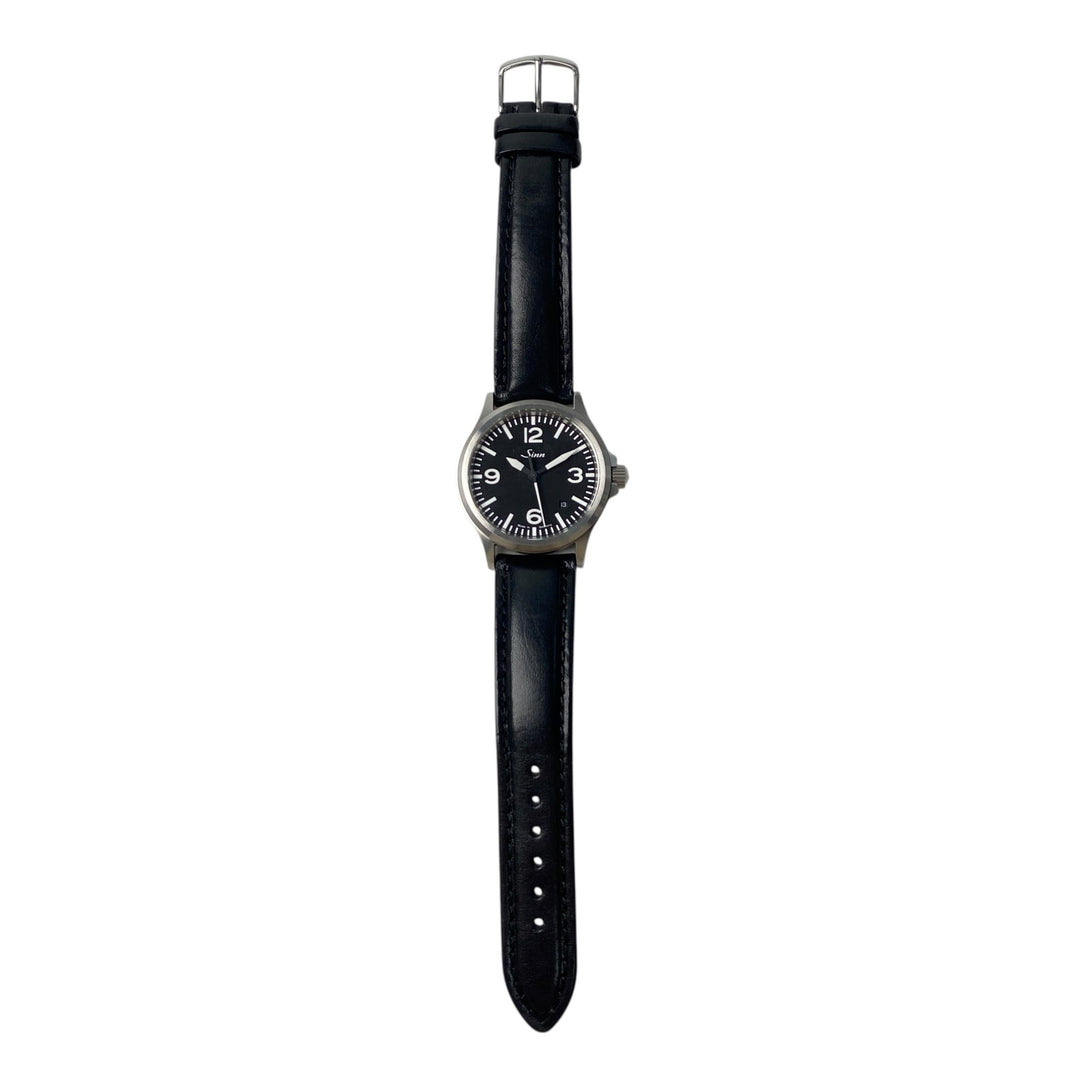 美品 ジン Sinn メンズ 556A インストゥルメント オートマ 裏スケ 黒文字盤 SS
