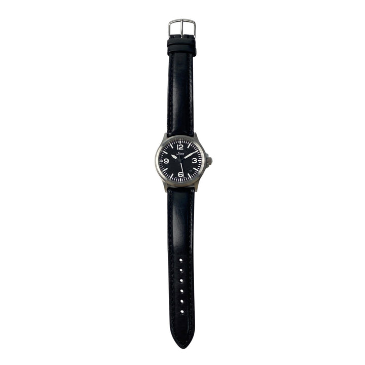 美品 ジン Sinn メンズ 556A インストゥルメント オートマ 裏スケ 黒文字盤 SS