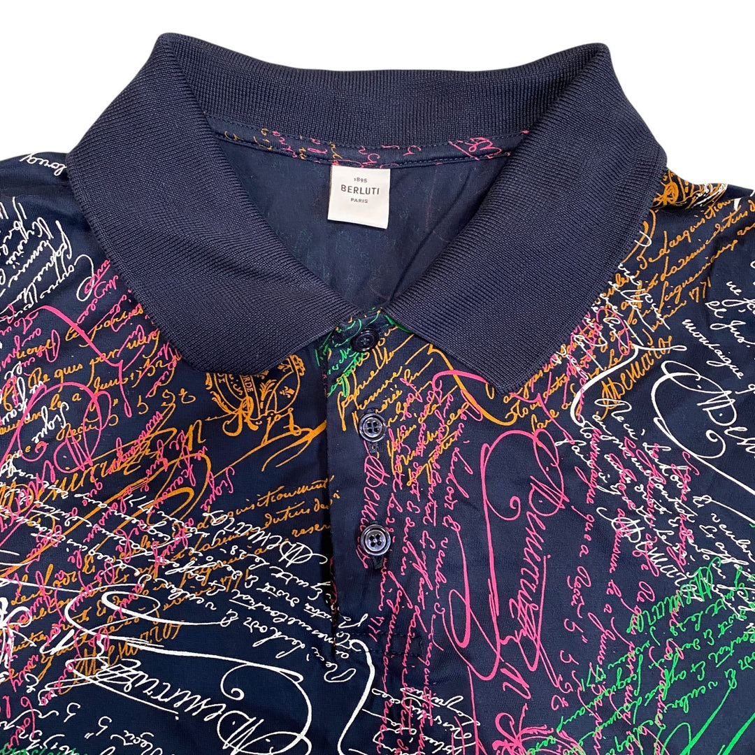美品 ベルルッティ Berluti メンズ カリグラフィ ポロ シャツ #M