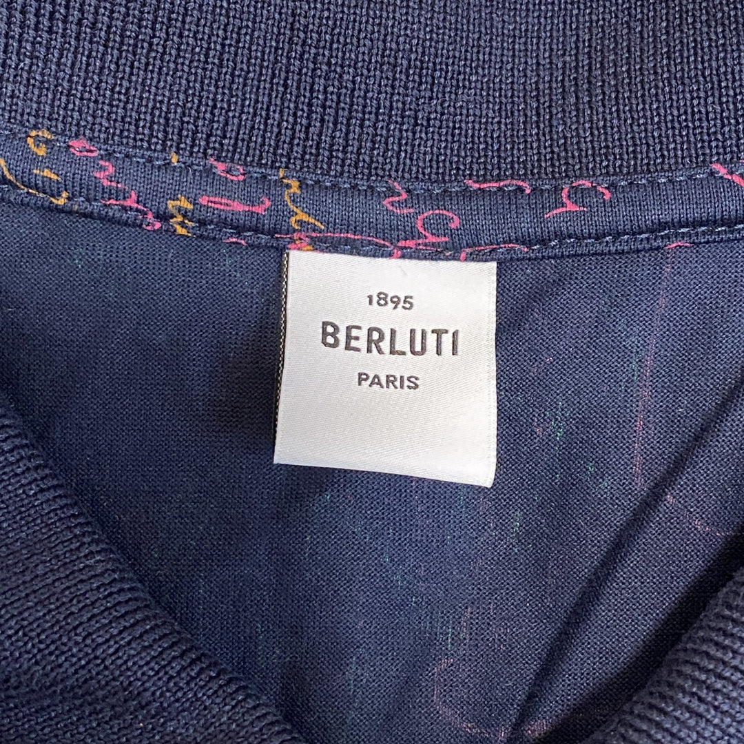 美品 ベルルッティ Berluti メンズ カリグラフィ ポロ シャツ #M