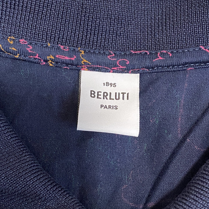 美品 ベルルッティ Berluti メンズ カリグラフィ ポロ シャツ #M