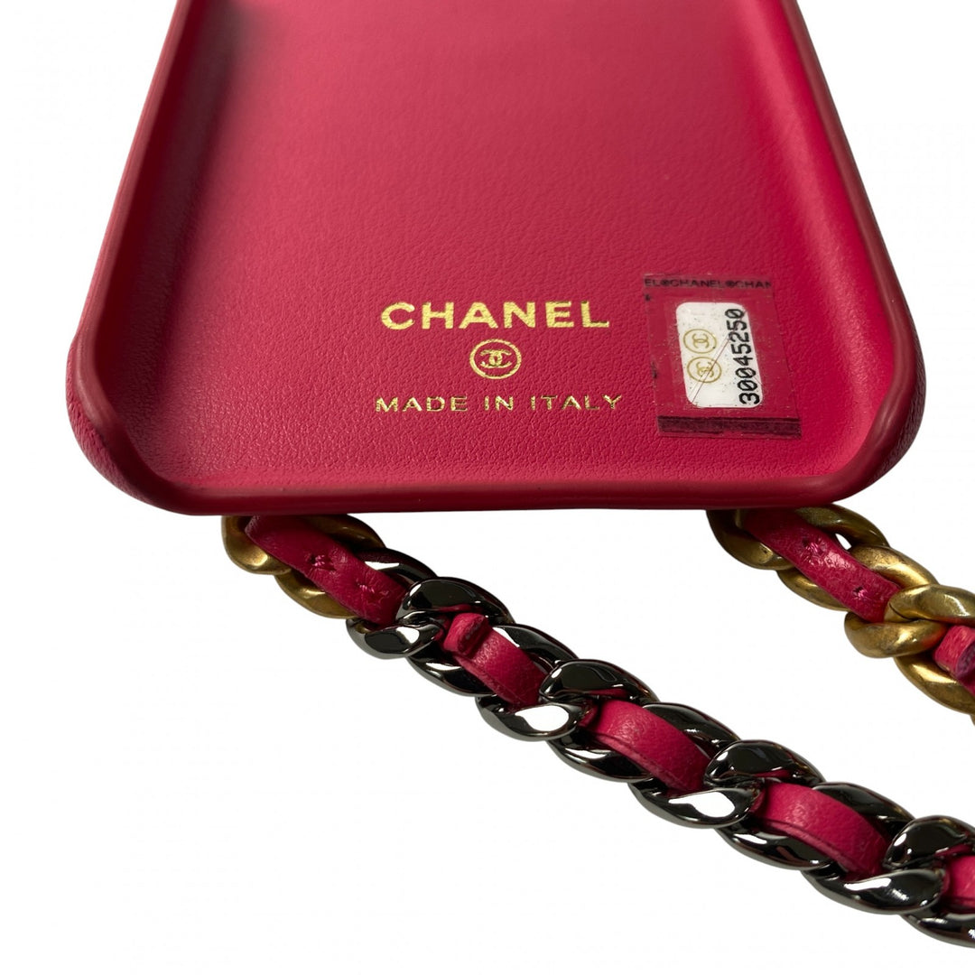 シャネル CHANEL レディース ココマーク iPhoneケース マトラッセチェーン iPhone11pro
