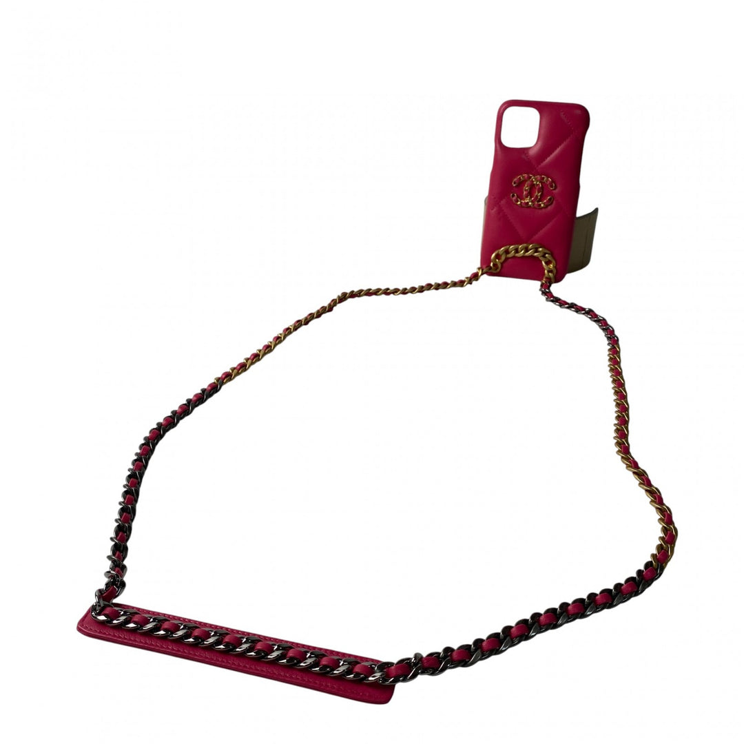 シャネル CHANEL レディース ココマーク iPhoneケース マトラッセチェーン iPhone11pro