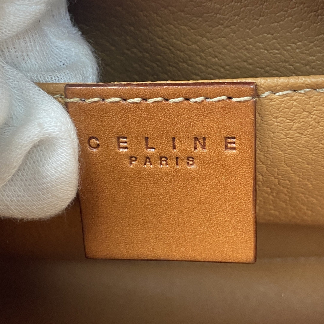 美品 セリーヌ CELINE レディース マカダム柄 ポーチ