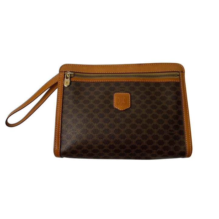 美品 セリーヌ CELINE メンズ マカダム クラッチバッグ セカンドバッグ