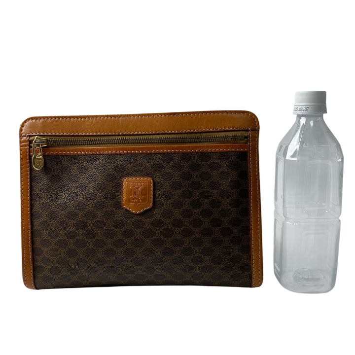 美品 セリーヌ CELINE メンズ マカダム クラッチバッグ セカンドバッグ