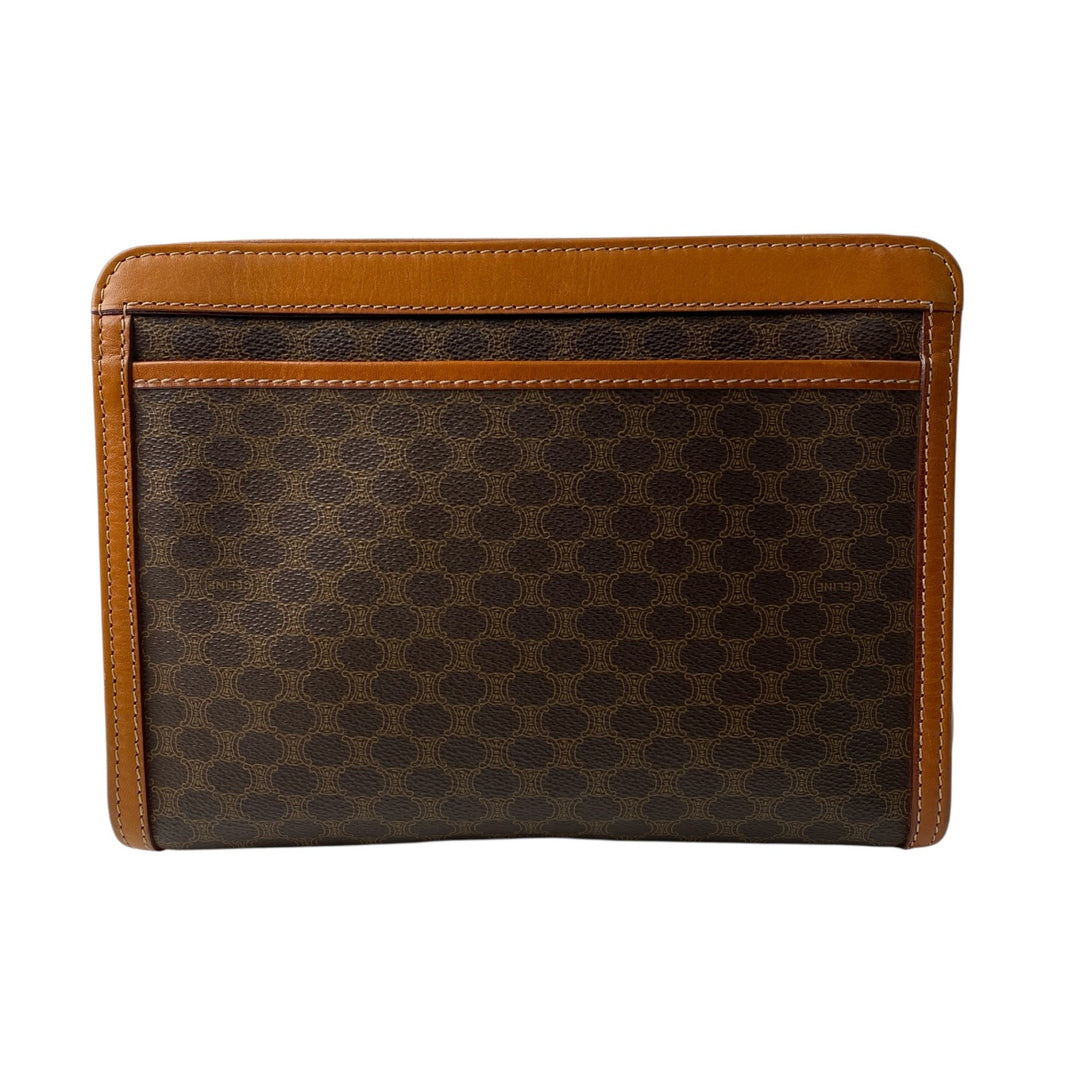 美品 セリーヌ CELINE メンズ マカダム クラッチバッグ セカンドバッグ