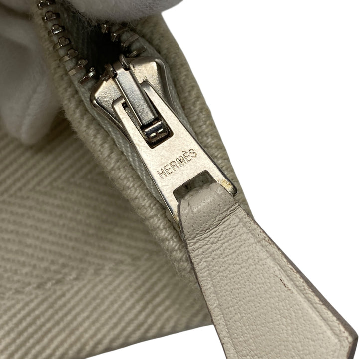 新品同様 エルメス HERMES レディース ヴァルパライソ MM キャンバス ポーチ付き トートバッグ