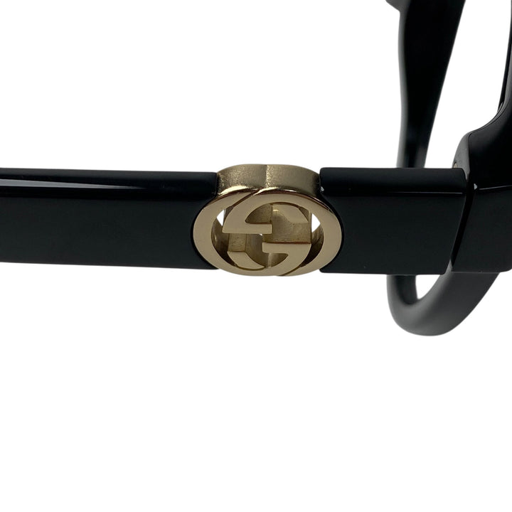 美品 グッチ GUCCI レディース 伊達メガネ インターロッキング グラスチェーン GG1024O