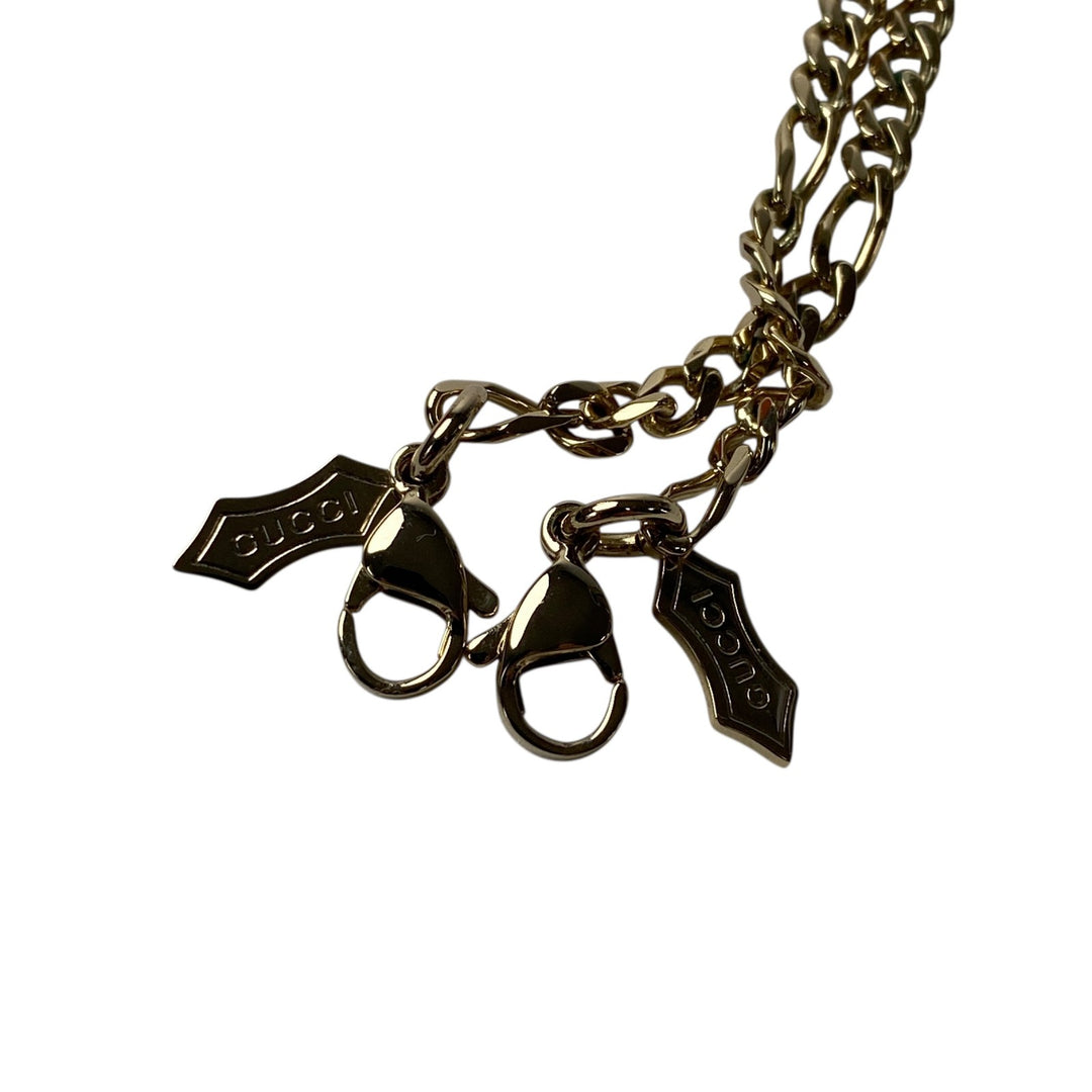 美品 グッチ GUCCI レディース 伊達メガネ インターロッキング グラスチェーン GG1024O