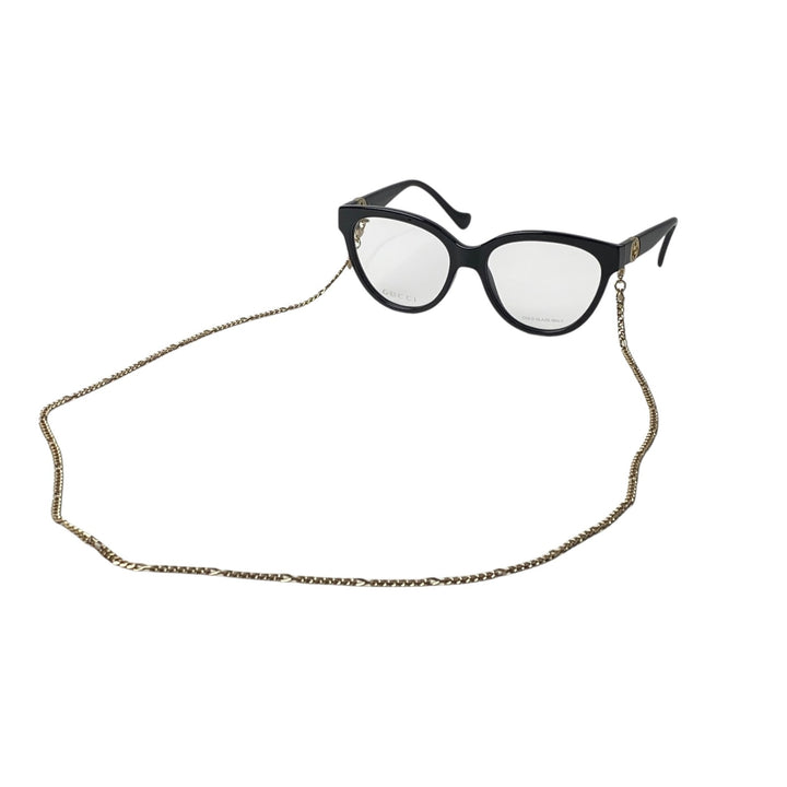美品 グッチ GUCCI レディース 伊達メガネ インターロッキング グラスチェーン GG1024O